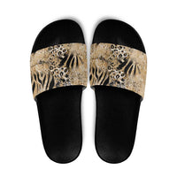 Wild Animal Skins Slide Sandals Zebra Tiger Leopard Mix Skin - Wonder Print Shop