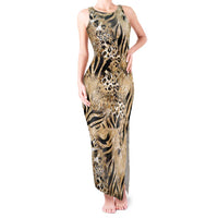 Wild Animal Skins Tank Maxi Dress Zebra Tiger Leopard Mix Skin - Wonder Print Shop