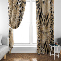 Wild Animal Skins Window Curtain Zebra Tiger Leopard Mix Skin - Wonder Print Shop