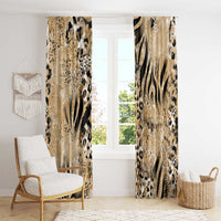 Wild Animal Skins Window Curtain Zebra Tiger Leopard Mix Skin - Wonder Print Shop