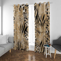 Wild Animal Skins Window Curtain Zebra Tiger Leopard Mix Skin - Wonder Print Shop