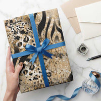 African Wild Animal Skins Wrapping Paper Zebra Tiger Leopard Mix Skin - Wonder Print Shop