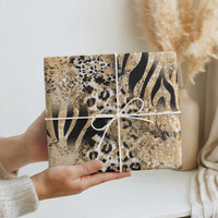 African Wild Animal Skins Wrapping Paper Zebra Tiger Leopard Mix Skin - Wonder Print Shop