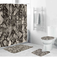 Wild Animal Skins Bathroom Set Snake and Crocodile Mix Skin - Wonder Print Shop