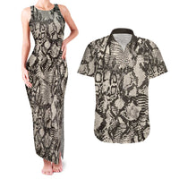 Wild Animal Skins Couples Matching Tank Maxi Dress and Hawaiian Shirt Snake and Crocodile Mix Skin - Wonder Print Shop