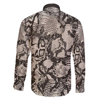 Wild Animal Skins Family Matching Off The Shoulder Long Sleeve Dress and Hawaiian Shirt Snake and Crocodile Mix Skin - Wonder Print Shop