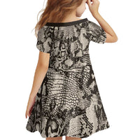 Wild Animal Skins Family Matching Short Sleeve Bodycon Dress and Hawaiian Shirt Snake and Crocodile Mix Skin - Wonder Print Shop