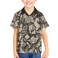 Wild Animal Skins Family Matching Short Sleeve Bodycon Dress and Hawaiian Shirt Snake and Crocodile Mix Skin - Wonder Print Shop