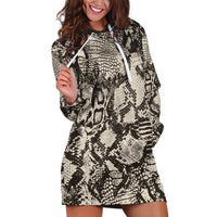 Wild Animal Skins Hoodie Dress Snake and Crocodile Mix Skin - Wonder Print Shop