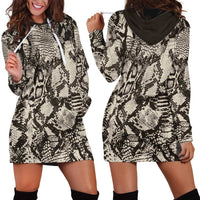 Wild Animal Skins Hoodie Dress Snake and Crocodile Mix Skin - Wonder Print Shop