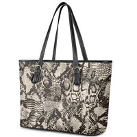 Wild Animal Skins Leather Tote Bag Snake and Crocodile Mix Skin - Wonder Print Shop