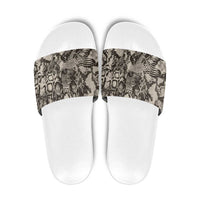 Wild Animal Skins Slide Sandals Snake and Crocodile Mix Skin - Wonder Print Shop