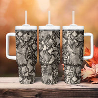 Wild Animal Skins Tumbler With Handle Snake and Crocodile Mix Skin - Wonder Print Shop