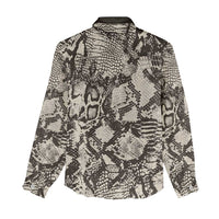 Wild Animal Skins Women Casual Shirt Snake and Crocodile Mix Skin - Wonder Print Shop