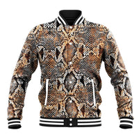 Wild Animal Skins Baseball Jacket Vintage Snake Skin Pattern - Wonder Print Shop