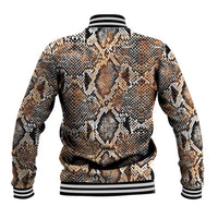 Wild Animal Skins Baseball Jacket Vintage Snake Skin Pattern - Wonder Print Shop