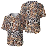 Wild Animal Skins Baseball Jersey Vintage Snake Skin Pattern - Wonder Print Shop