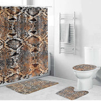 Wild Animal Skins Bathroom Set Vintage Snake Skin Pattern - Wonder Print Shop