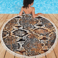 Wild Animal Skins Beach Blanket Vintage Snake Skin Pattern - Wonder Print Shop