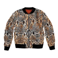 Wild Animal Skins Bomber Jacket Vintage Snake Skin Pattern - Wonder Print Shop