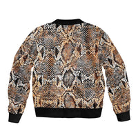 Wild Animal Skins Bomber Jacket Vintage Snake Skin Pattern - Wonder Print Shop