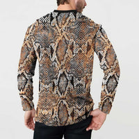 Wild Animal Skins Button Sweatshirt Vintage Snake Skin Pattern - Wonder Print Shop