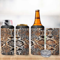 Wild Animal Skins 4 in 1 Can Cooler Tumbler Vintage Snake Skin Pattern - Wonder Print Shop