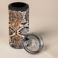 Wild Animal Skins 4 in 1 Can Cooler Tumbler Vintage Snake Skin Pattern - Wonder Print Shop