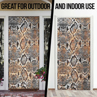 Wild Animal Skins Door Cover Vintage Snake Skin Pattern - Wonder Print Shop
