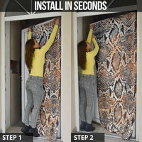 Wild Animal Skins Door Cover Vintage Snake Skin Pattern - Wonder Print Shop