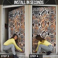 Wild Animal Skins Door Cover Vintage Snake Skin Pattern - Wonder Print Shop