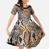 Wild Animal Skins Family Matching Off Shoulder Maxi Dress and Hawaiian Shirt Vintage Snake Skin Pattern - Wonder Print Shop
