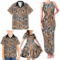 Wild Animal Skins Family Matching Tank Maxi Dress and Hawaiian Shirt Vintage Snake Skin Pattern - Wonder Print Shop