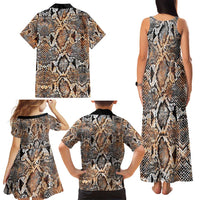 Wild Animal Skins Family Matching Tank Maxi Dress and Hawaiian Shirt Vintage Snake Skin Pattern - Wonder Print Shop
