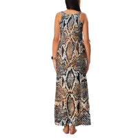 Wild Animal Skins Family Matching Tank Maxi Dress and Hawaiian Shirt Vintage Snake Skin Pattern - Wonder Print Shop