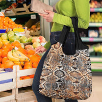 Wild Animal Skins Grocery Bag Vintage Snake Skin Pattern - Wonder Print Shop