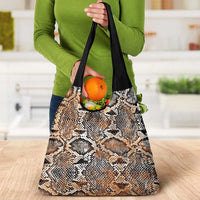 Wild Animal Skins Grocery Bag Vintage Snake Skin Pattern - Wonder Print Shop
