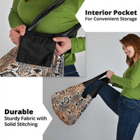 Wild Animal Skins Grocery Bag Vintage Snake Skin Pattern - Wonder Print Shop