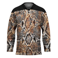 Wild Animal Skins Hockey Jersey Vintage Snake Skin Pattern - Wonder Print Shop