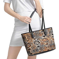 Wild Animal Skins Leather Tote Bag Vintage Snake Skin Pattern - Wonder Print Shop