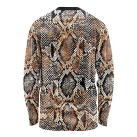 Wild Animal Skins Long Sleeve Shirt Vintage Snake Skin Pattern - Wonder Print Shop