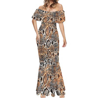 Wild Animal Skins Mermaid Dress Vintage Snake Skin Pattern - Wonder Print Shop