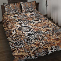 Wild Animal Skins Quilt Bed Set Vintage Snake Skin Pattern - Wonder Print Shop