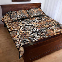 Wild Animal Skins Quilt Bed Set Vintage Snake Skin Pattern - Wonder Print Shop