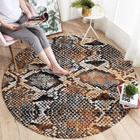 Wild Animal Skins Round Carpet Vintage Snake Skin Pattern - Wonder Print Shop