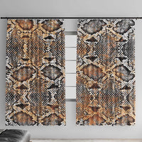 Wild Animal Skins Window Curtain Vintage Snake Skin Pattern - Wonder Print Shop