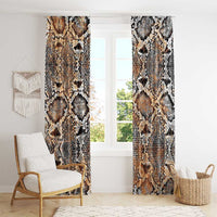 Wild Animal Skins Window Curtain Vintage Snake Skin Pattern - Wonder Print Shop