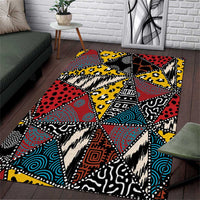 Wild Animal Skins Area Rug Triangles Pattern Afro Pattern Style - Wonder Print Shop