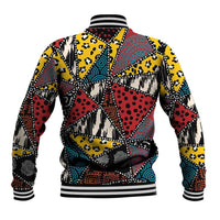 Wild Animal Skins Baseball Jacket Triangles Pattern Afro Pattern Style - Wonder Print Shop