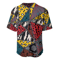 Wild Animal Skins Baseball Jersey Triangles Pattern Afro Pattern Style - Wonder Print Shop